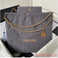 Most Popular CHANEL 22 HANDBAG Tweed AS3261 Gray