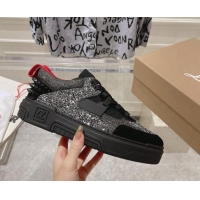 Good Product Christian Louboutin Astroloubi Sneakers in Suede and Glitter Black 105087