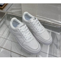 Pretty Style Celine Trainer Low Lace-up Sneakers in Calfskin Optic White 0103108