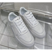 Good Product Celine CT-10 Trainer Low Lace-up Sneakers in Calfskin Optic White 0103109