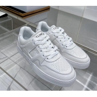 Good Looking Celine CT-04 Trainer Low Lace-up Sneakers in Calfskin White Leather 0103112