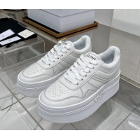 Low Price Celine Trainer Platform Lace-up Sneakers 5.5cm in Calfskin Leather Optic White 0103118