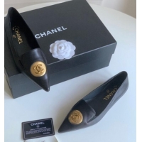 Good Quality Chanel Vintage Lambskin Ballet Flat Black 109043