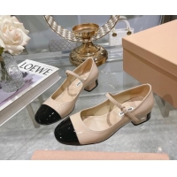 Best Price Miu Miu Patent Leather Pumps Mary Janes Nude 108076