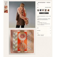 Well Crafted Hermes Cashmere & Silk Sqaure Shawl Scarf 140cm H1220 2024