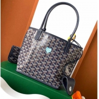 Promotional Goyard Original Anjou Reversible Bag With Heart Mini 2399 Navy Blue