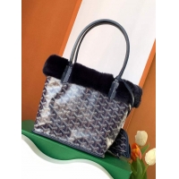 Classic Specials Goyard Anjou Reversible Tote Bag With Cony Fur Mini 2399 Navy Blue