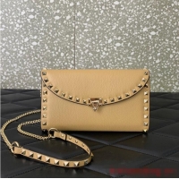 Top Grade VALENTINO GARAVANI Loco Calf leather bag 0059 Apricot