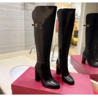 Durable Valentino VLogo Signature Over-Knee High Boots 9.5cm Black 0109001