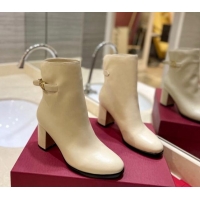 Best Product Valentino VLogo Signature Ankle Boots 7.5cm Beige 0109007