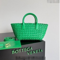 Super Quality Bottega Veneta Mini Cabat Tote Bag in Intreccio Leather 709464 Parakeet Green 2023