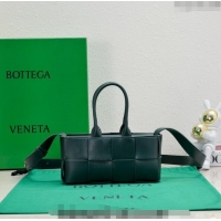 Promotional Bottega Veneta Mini East-West Arco Tote Bag in Intrecciato Leather 776778 Emerald Green 2023