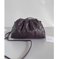 Top Quality Bottega Veneta Mini Pouch Bag in Wide Intrecciato Leather 585852 Fondant Brown 2023