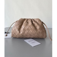 Buy Cheap Bottega Veneta Mini Pouch Bag in Wide Intrecciato Leather 585852 Beige 2023