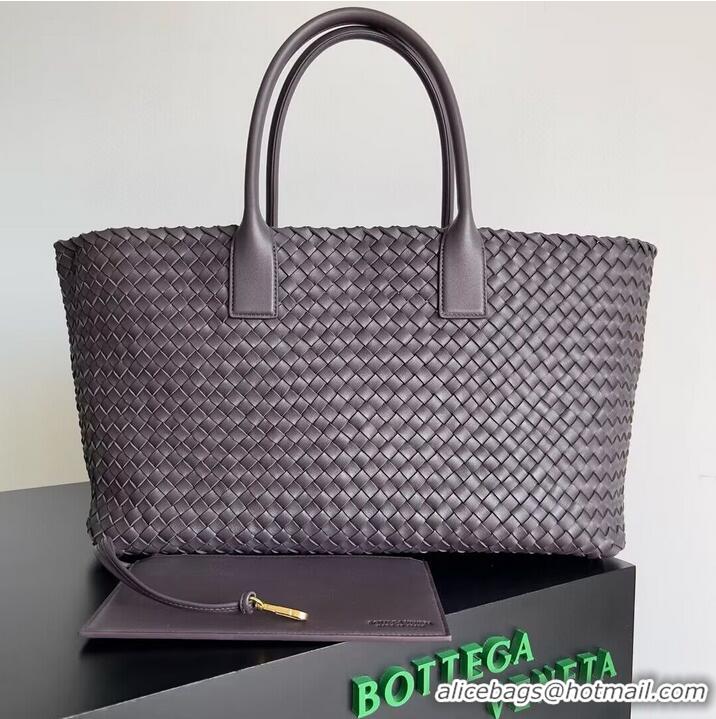 Reasonable Price Bottega Veneta Large Cabat Tote Bag in Intreccio Leather 608811 Fondant Brown 2023