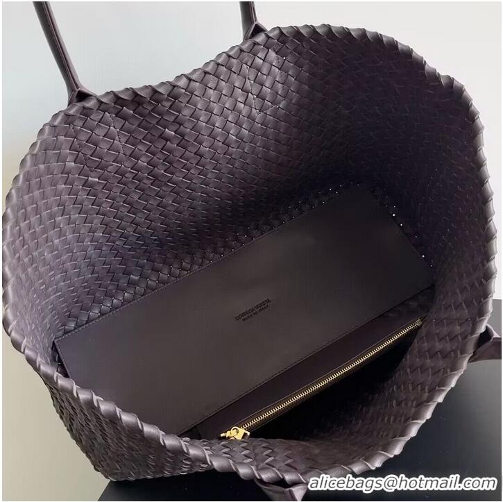 Reasonable Price Bottega Veneta Large Cabat Tote Bag in Intreccio Leather 608811 Fondant Brown 2023