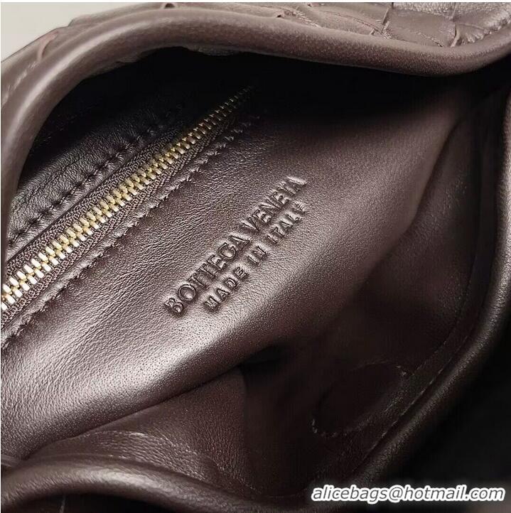 Grade Design Bottega Veneta Small Hop Hobo Bag Intrecciato Calf Leather 763966 Fondant Brown 2023