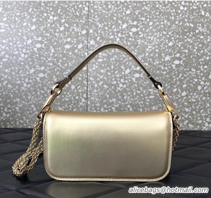 Famous Brand VALENTINO V logo MINI LOCO sheepskin bags B0L97 Champagne gold