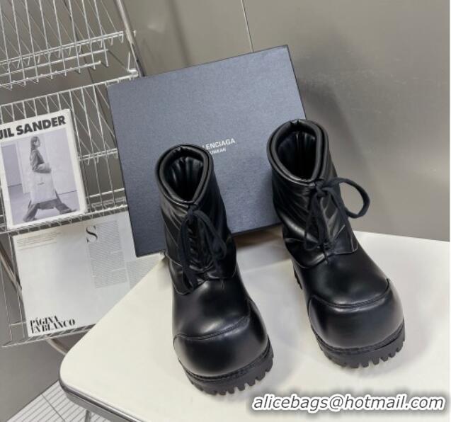 Good Product Balenciaga Skiwear- Alaska Low Boot in black leather Black 0109034