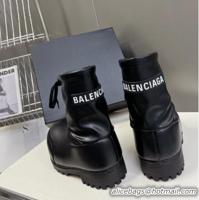 Good Product Balenciaga Skiwear- Alaska Low Boot in black leather Black 0109034