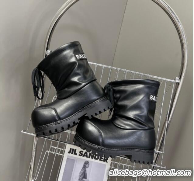 Good Product Balenciaga Skiwear- Alaska Low Boot in black leather Black 0109034