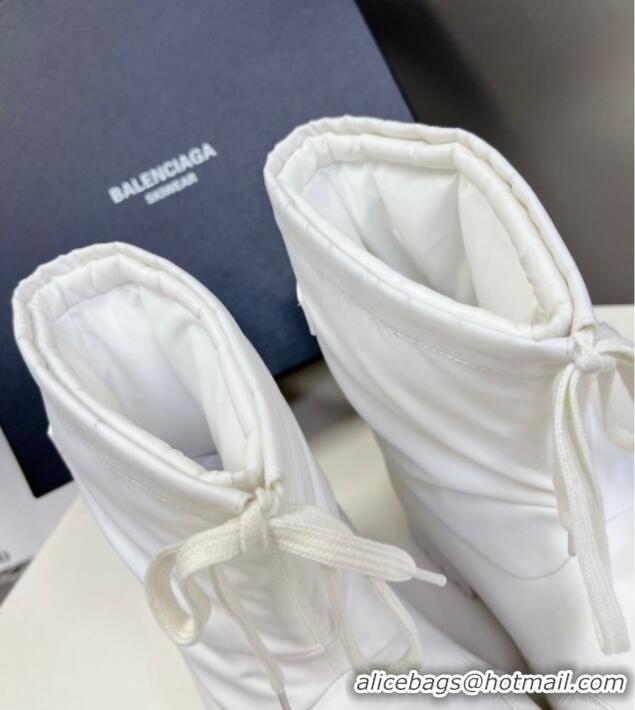 Unique Style Balenciaga Skiwear- Alaska Low Boot in white nylon 109036