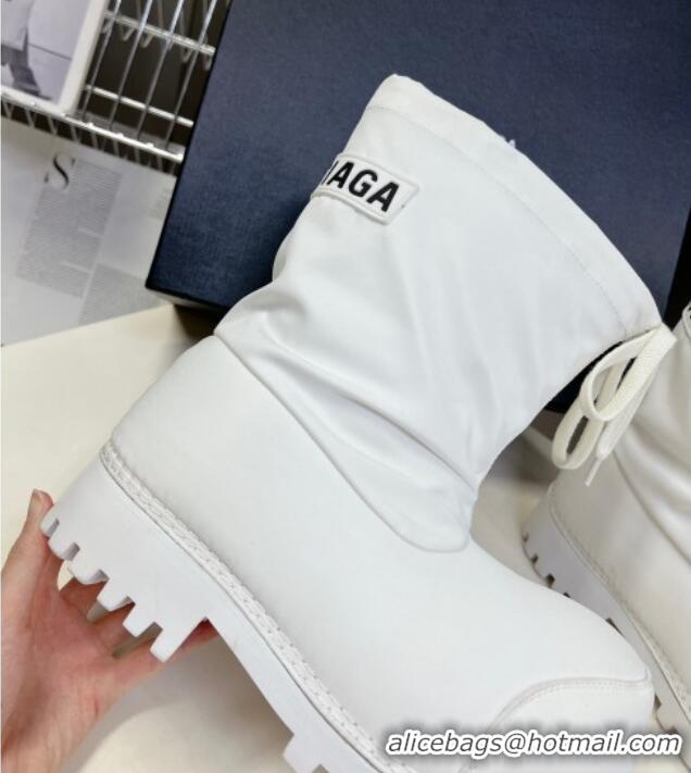 Unique Style Balenciaga Skiwear- Alaska Low Boot in white nylon 109036