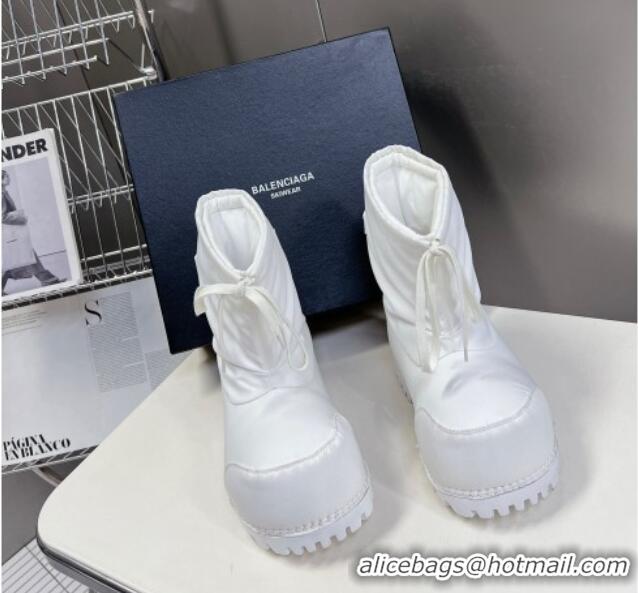 Unique Style Balenciaga Skiwear- Alaska Low Boot in white nylon 109036