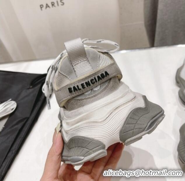 Expensive Balenciaga 6XL Trainers Sneakers in Mesh and Suede Grey 0109050