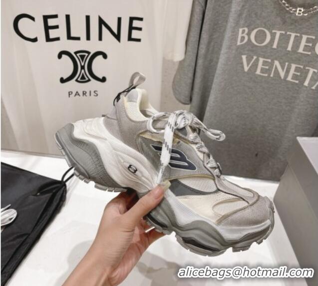 Expensive Balenciaga 6XL Trainers Sneakers in Mesh and Suede Grey 0109050