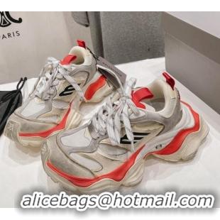 Stylish Balenciaga 6XL Trainers Sneakers in Mesh and Suede Orange 109051