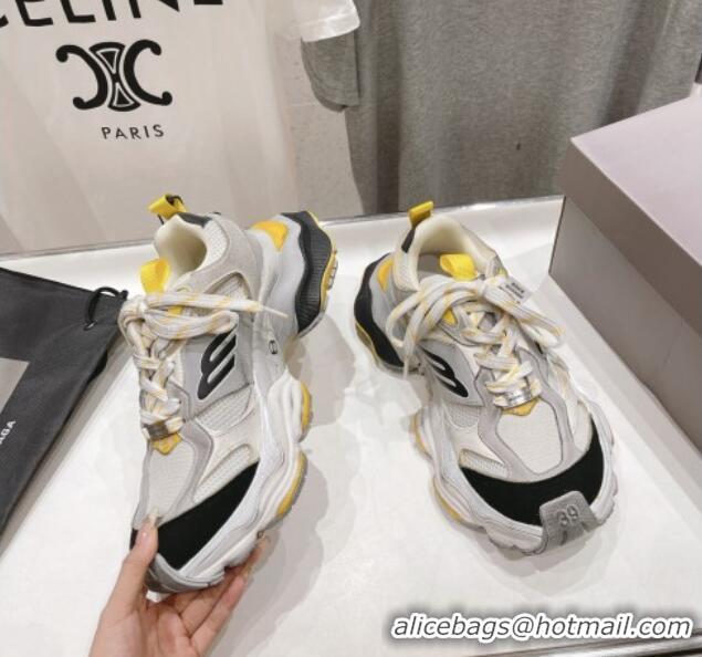 Sophisticated Balenciaga 6XL Trainers Sneakers in Mesh and Suede Yellow 109053