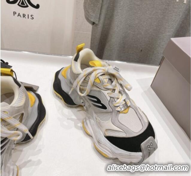 Sophisticated Balenciaga 6XL Trainers Sneakers in Mesh and Suede Yellow 109053