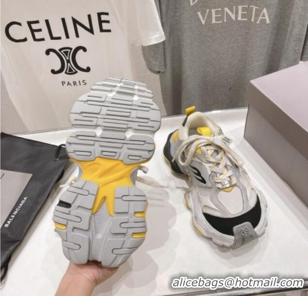 Sophisticated Balenciaga 6XL Trainers Sneakers in Mesh and Suede Yellow 109053