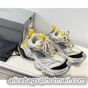 Pretty Style Balenciaga Cargo Trainers Sneakers in Microfiber and Mesh Grey/Yellow 0129011