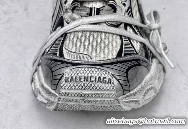 Hot Style Balenciaga 3XL Trainers Sneakers in Mesh and Polyurethane Silver/Black 129014