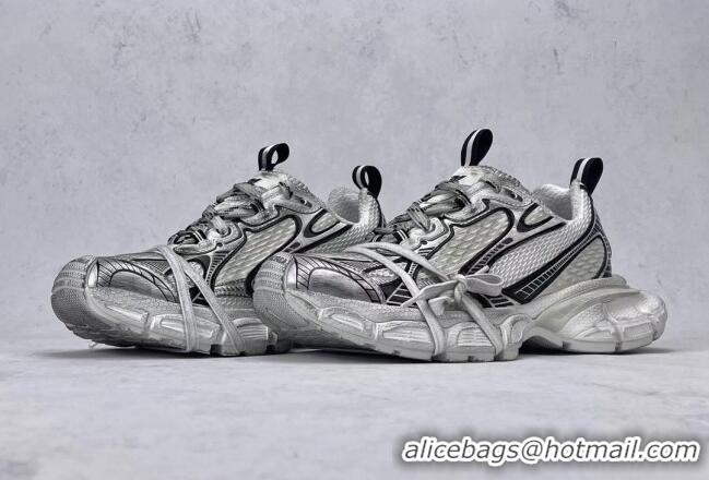 Hot Style Balenciaga 3XL Trainers Sneakers in Mesh and Polyurethane Silver/Black 129014