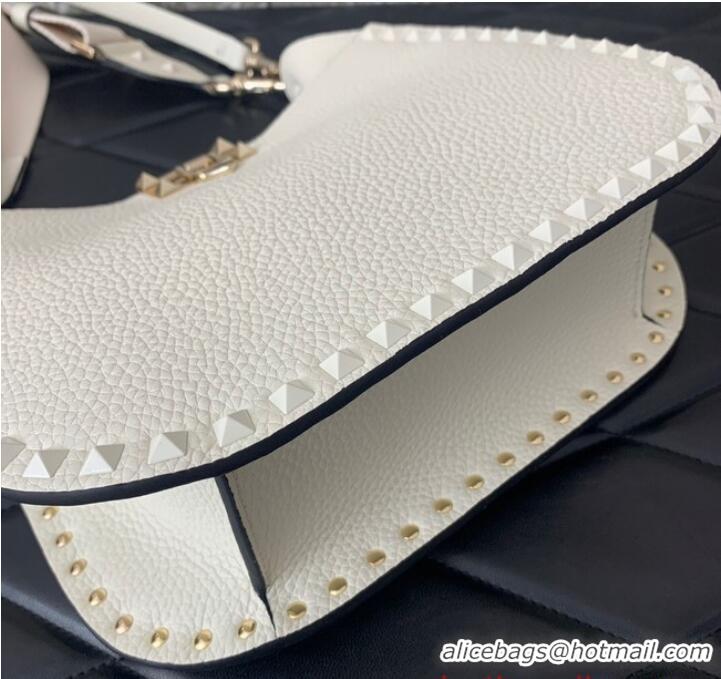 Best Grade VALENTINO GARAVANI Loco Calf leather bag 0042 White