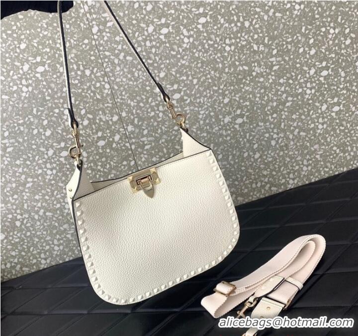 Best Grade VALENTINO GARAVANI Loco Calf leather bag 0042 White