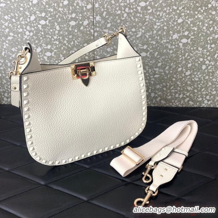 Best Grade VALENTINO GARAVANI Loco Calf leather bag 0042 White