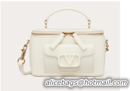 Top Quality VALENTINO Mini LOCO calfskin box bag HT098 WHITE