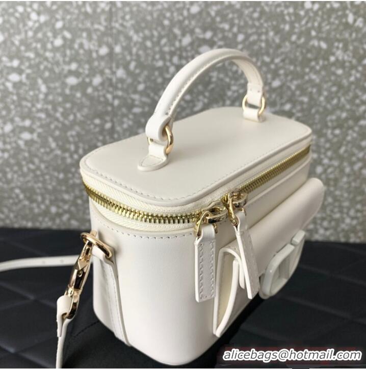 Top Quality VALENTINO Mini LOCO calfskin box bag HT098 WHITE