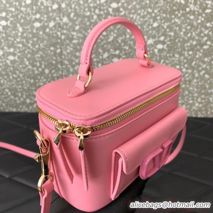 Top Quality VALENTINO Mini LOCO calfskin box bag HT098 PINK