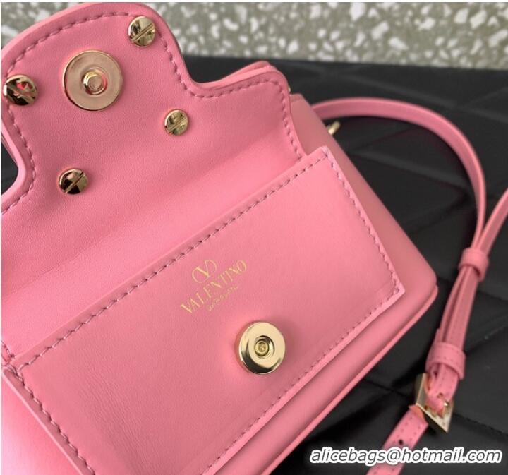 Top Quality VALENTINO Mini LOCO calfskin box bag HT098 PINK