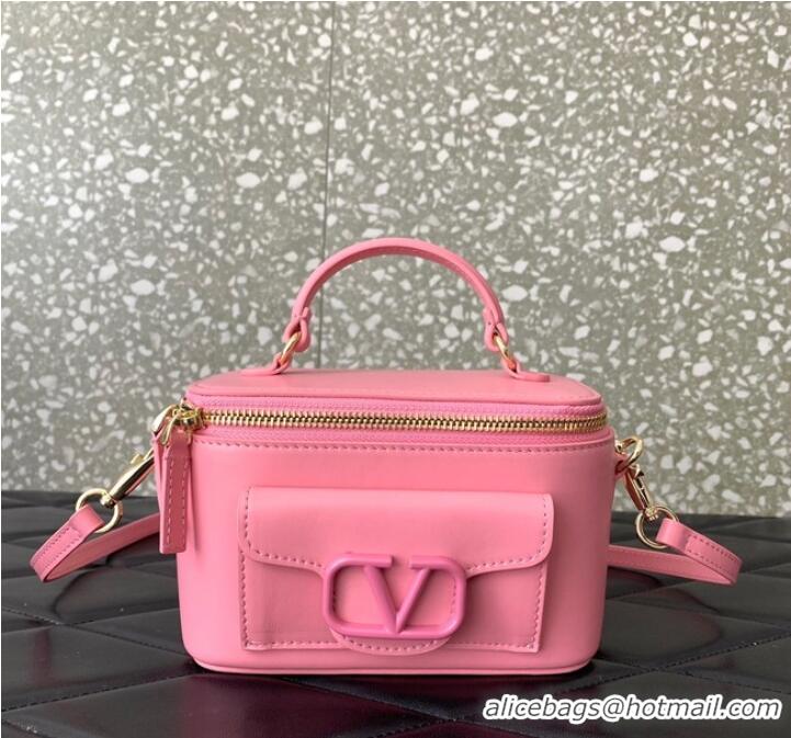 Top Quality VALENTINO Mini LOCO calfskin box bag HT098 PINK