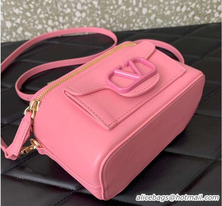 Top Quality VALENTINO Mini LOCO calfskin box bag HT098 PINK