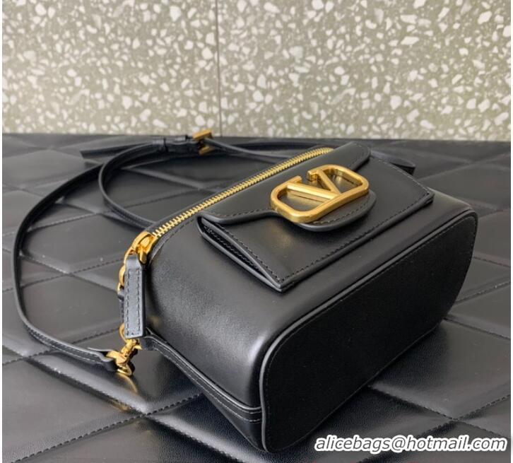 Grade Quality VALENTINO Mini LOCO calfskin box bag HT098 BLACK