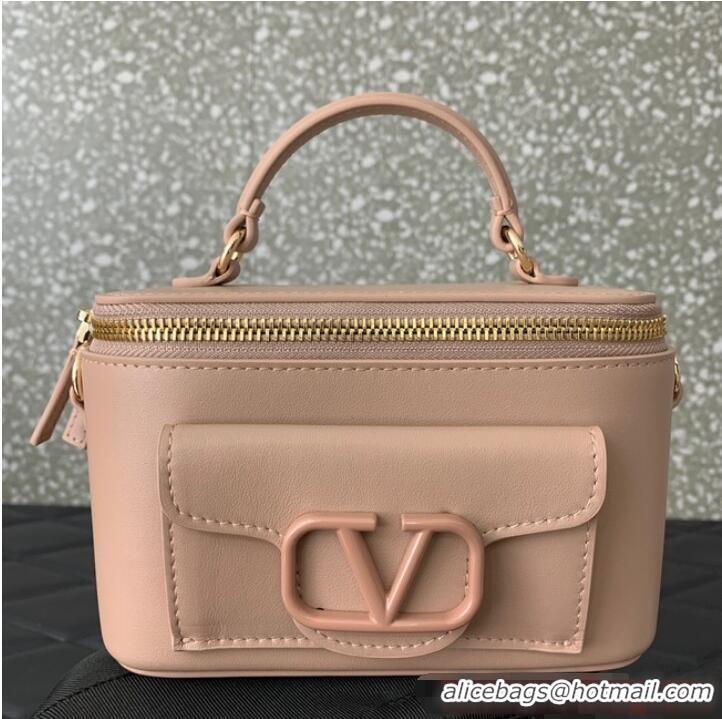 Traditional Specials VALENTINO Mini LOCO calfskin box bag HT098 LIGHT PINK