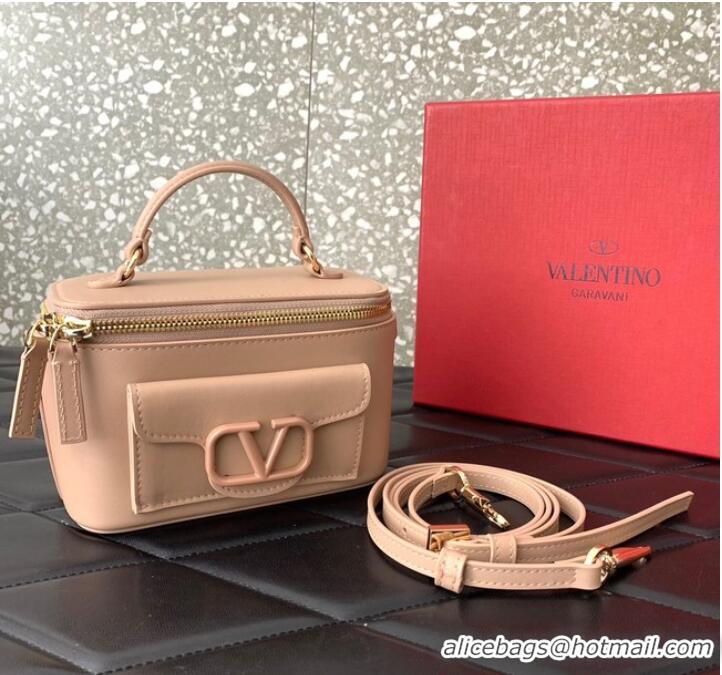 Traditional Specials VALENTINO Mini LOCO calfskin box bag HT098 LIGHT PINK