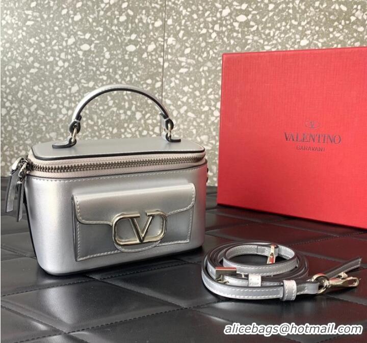 New Fashion VALENTINO Mini LOCO calfskin box bag HT098 Silver